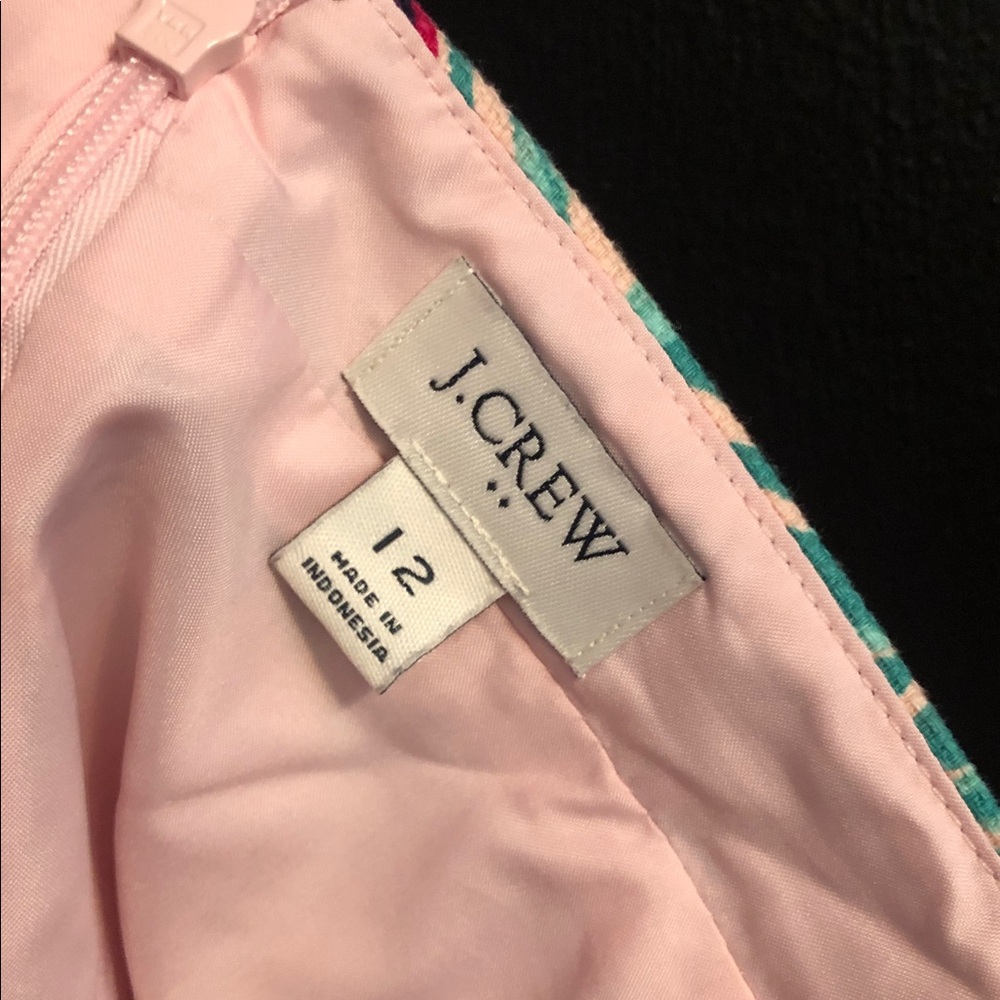 J. Crew Floral Pencil Skirt in Pink, Teal & Cream - Picture 3 of 3